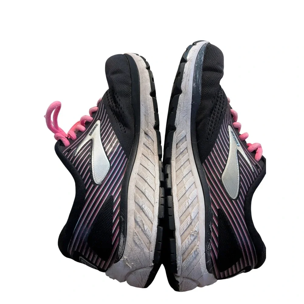 Brooks Ghost 13 Womens Running Shoes Black Pink Extra Wide 2E 1203382E040 Size 9